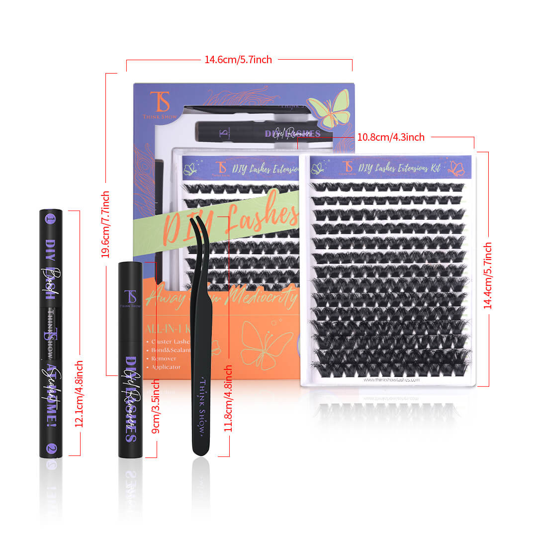 DIY Lashes 3D Fluffy Look 8-18mm 168 PCS - All in One Kit (F08C)