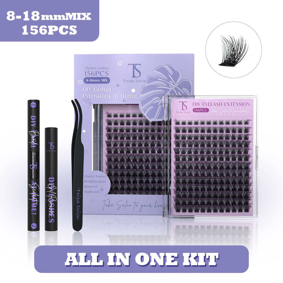 DIY Lashes 8-18mm MIX 156 PCS - All in One Kit