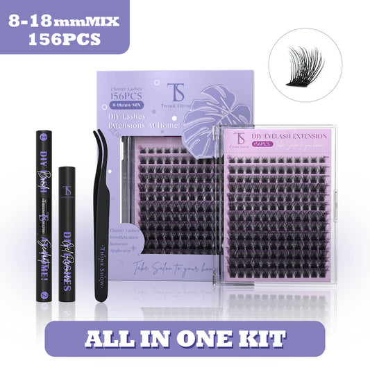 DIY Lashes 8-18mm MIX 156 PCS - All in One Kit