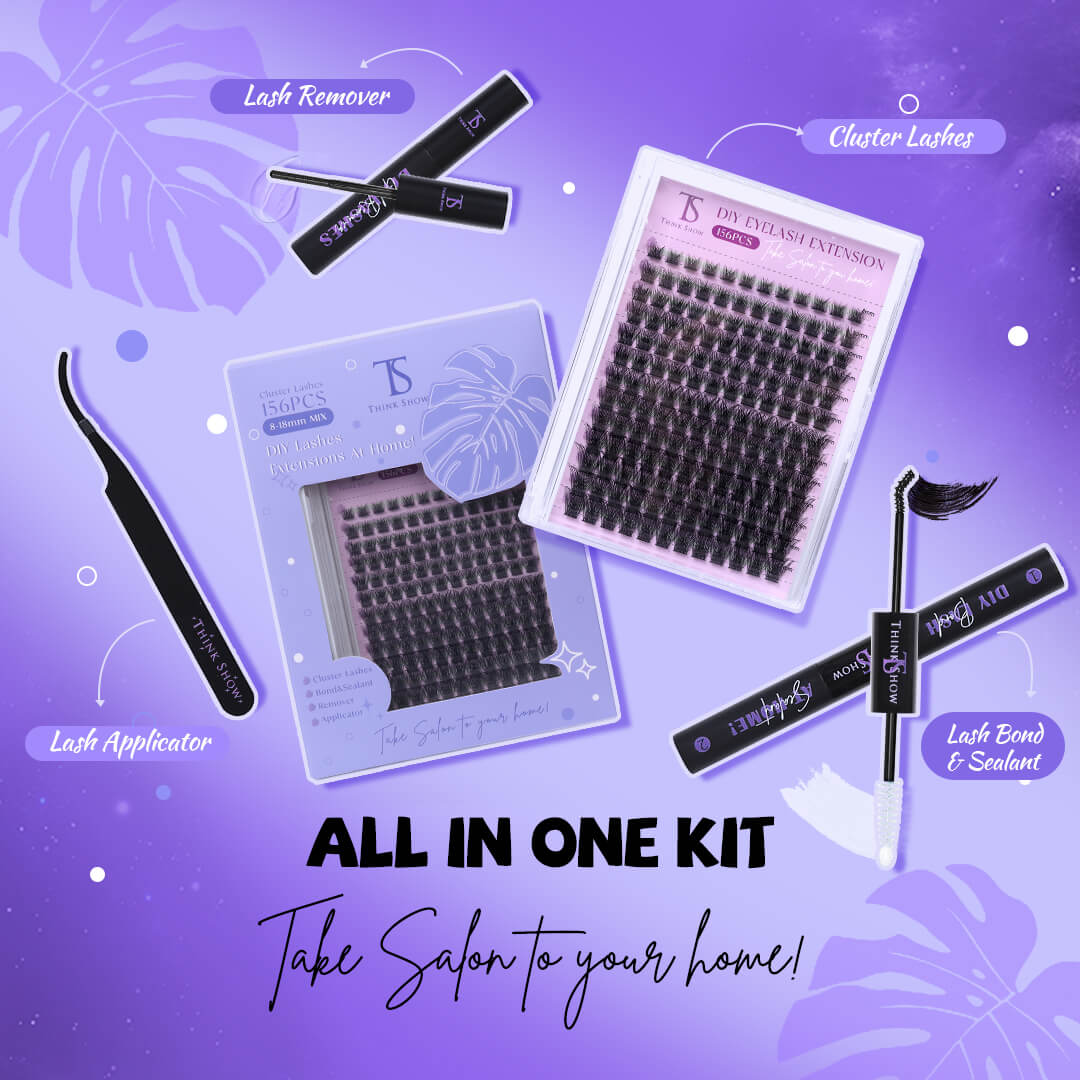 DIY Lashes 8-18mm MIX 156 PCS - All in One Kit