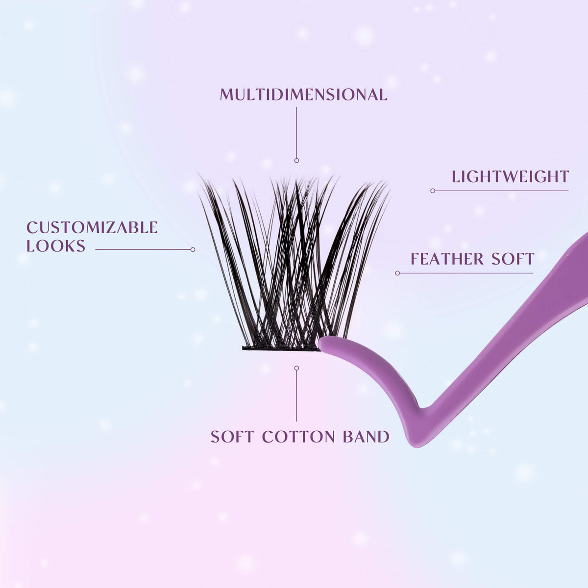 DIY Your Lashes Extensions At Home! Pluto & Eris MIX Kit (80 Clusters)