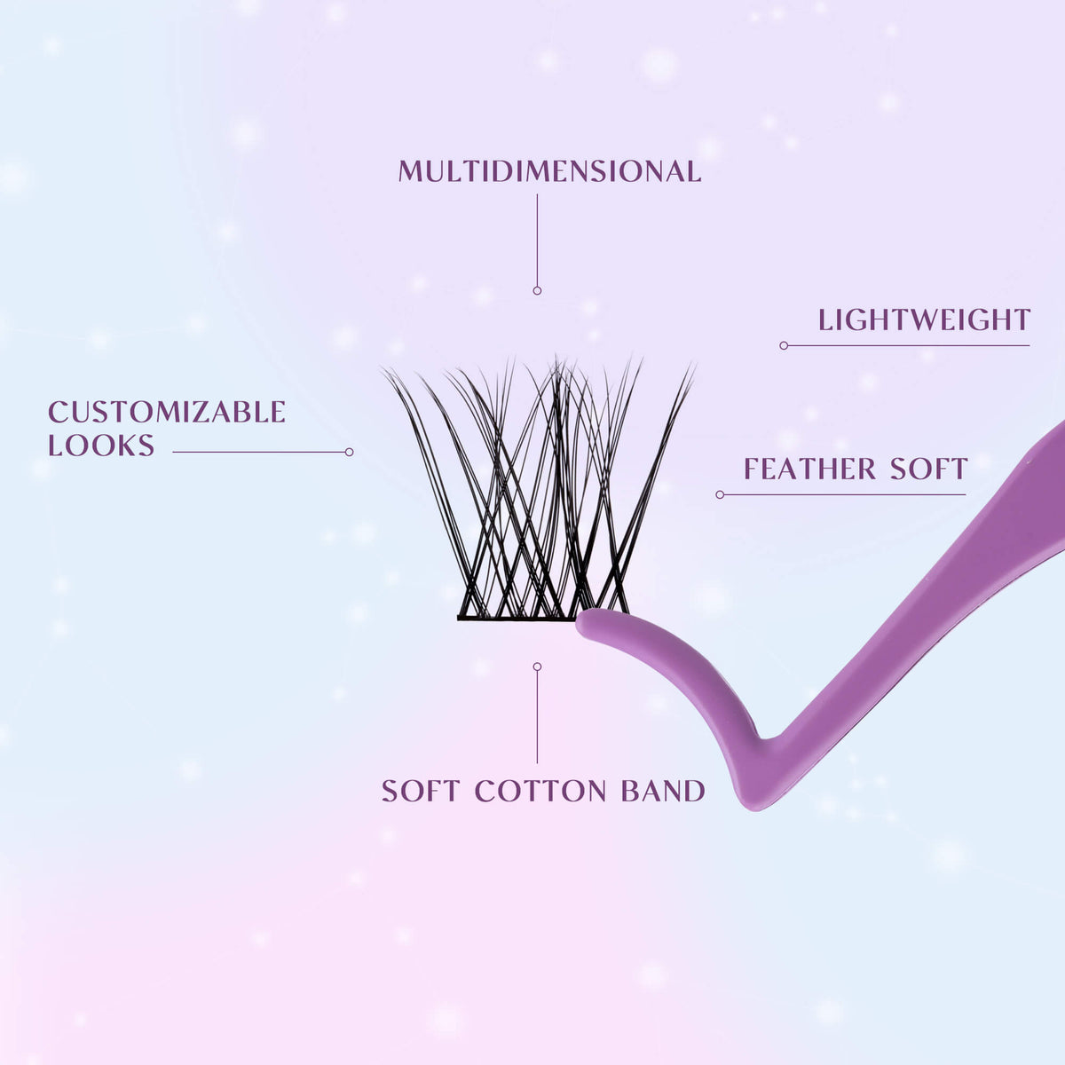 DIY Your Lashes Extensions At Home! Haumea Kit (80 Clusters)