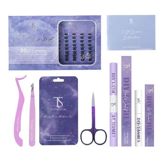 DIY Your Lashes Extensions At Home! Mega Kit (80 Clusters)