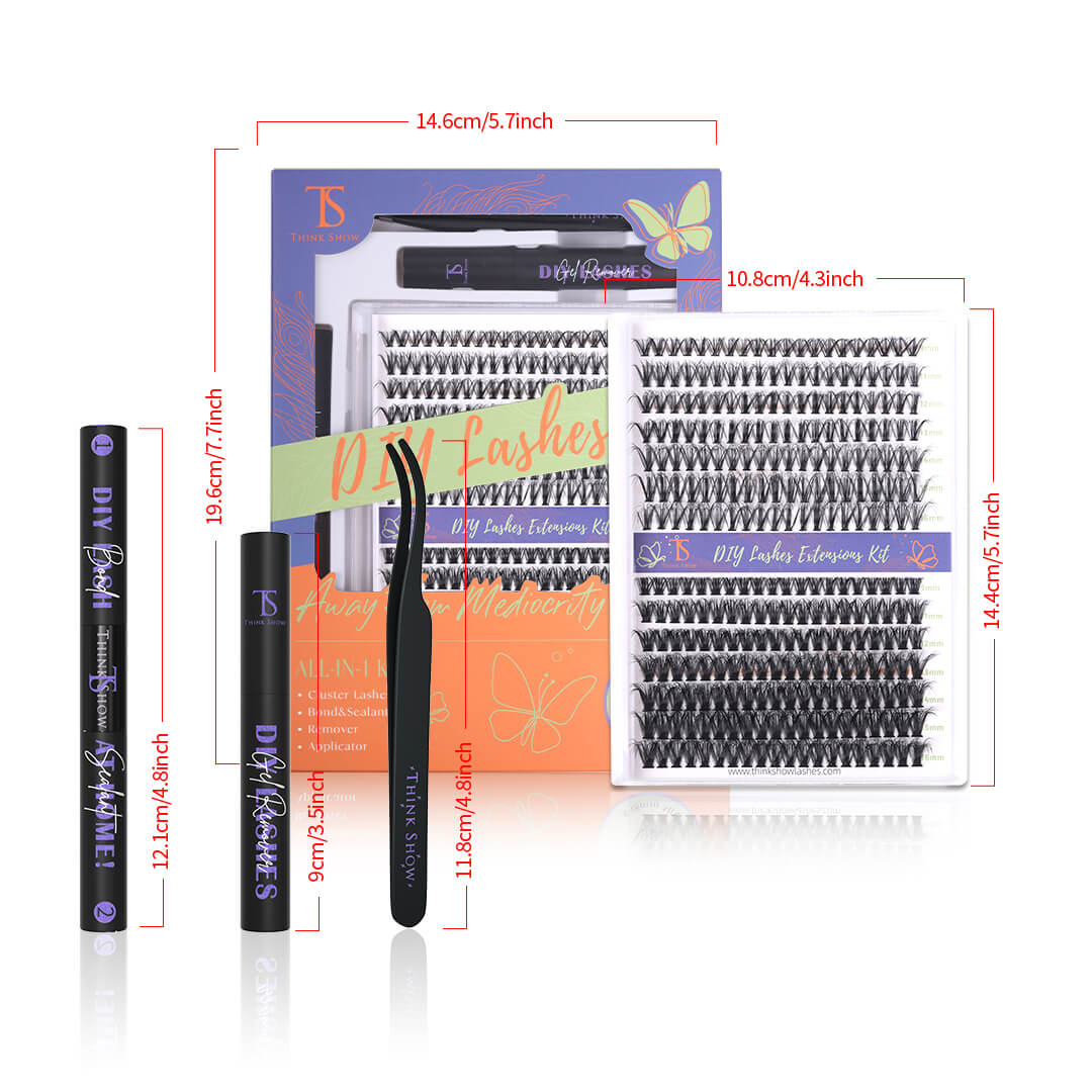 DIY Lashes 3D Fluffy Look 30D+50D 280 PCS - All in One Kit