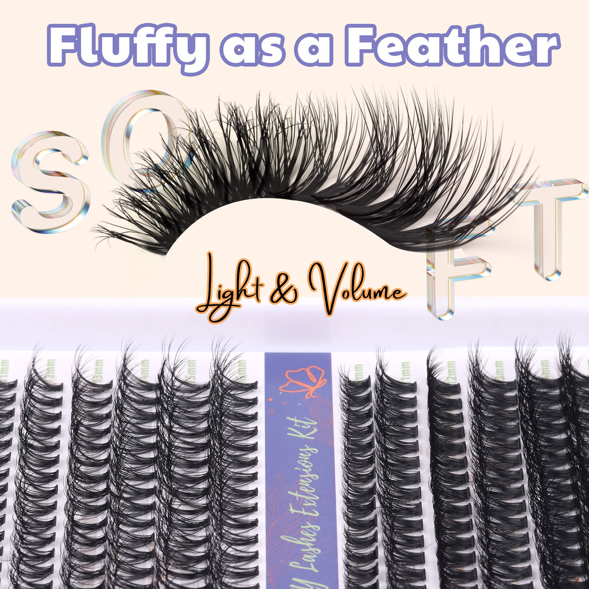 DIY Lashes 3D Fluffy Look 30D+50D 280 PCS - All in One Kit