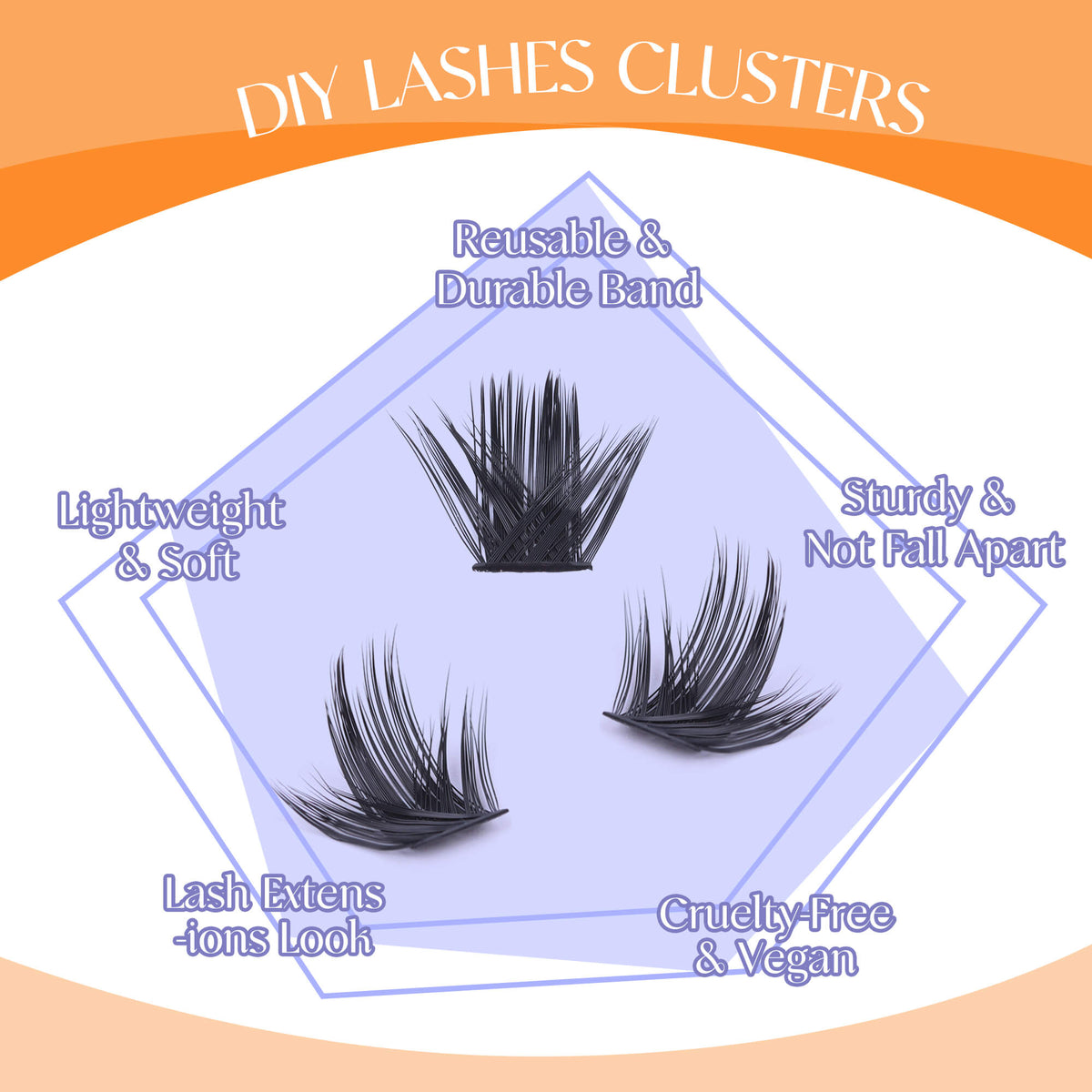 DIY Lashes Extensions Look 8-18mm 168 PCS - All in One Kit (F11C)