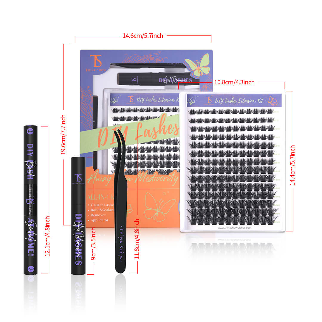 DIY Lashes Extensions Look 8-18mm 168 PCS - All in One Kit (F11C)