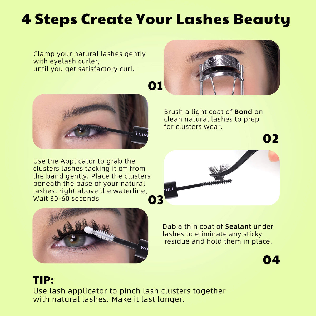 DIY Lashes Extensions Look 8-18mm 168 PCS - All in One Kit (F11C)