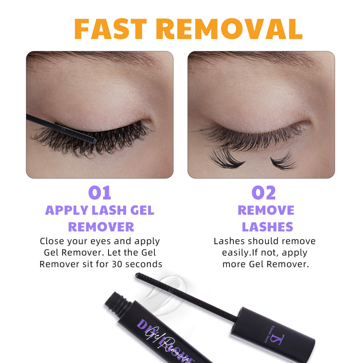 DIY Lashes Natural Look with Invisible Band 168PCS - All in One Kit