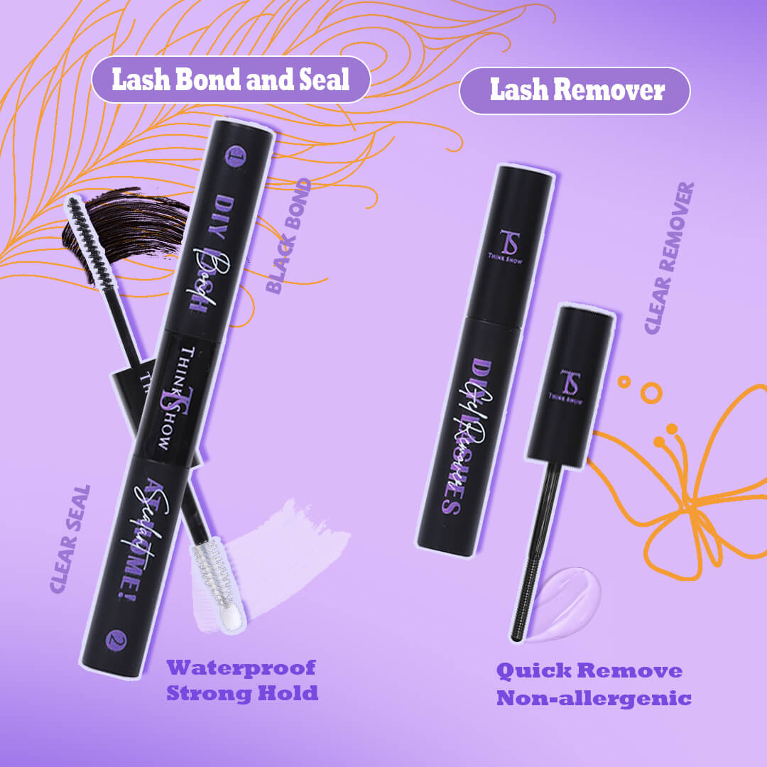 DIY Lashes Natural Look with Invisible Band 168PCS - All in One Kit