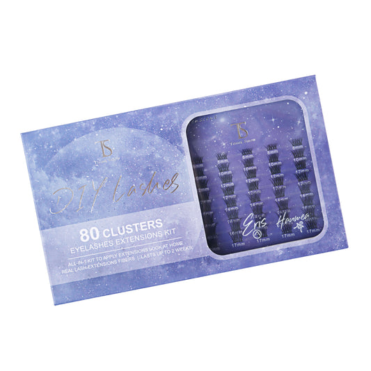 DIY Your Lashes Extensions At Home! Haumea & Eris MIX Kit (80 Clusters)