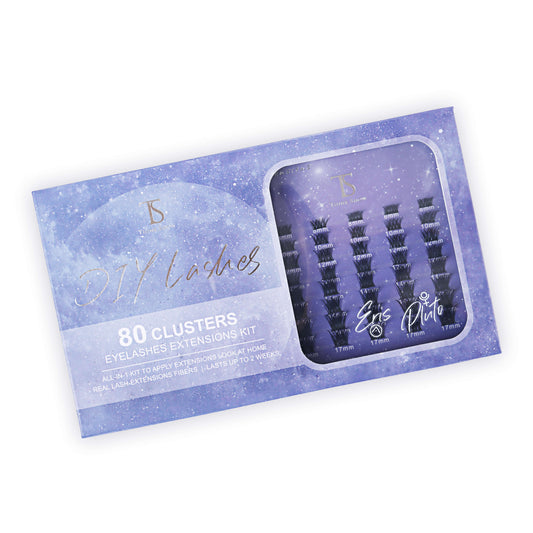 DIY Your Lashes Extensions At Home! Pluto & Eris MIX Kit (80 Clusters)