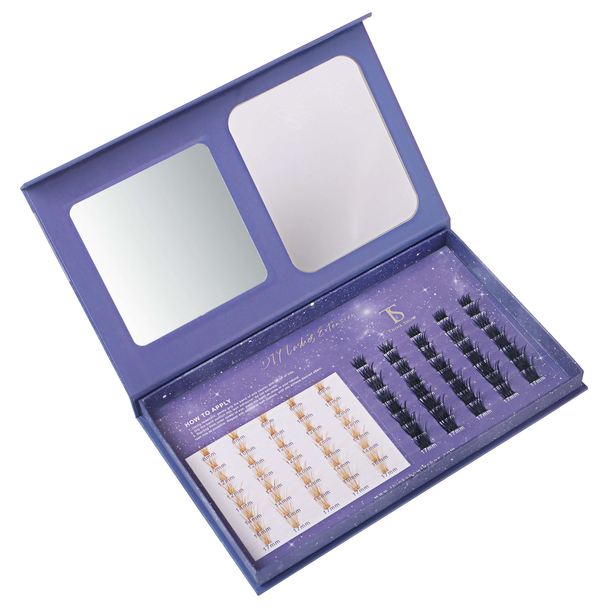 DIY Your Lashes Extensions At Home! Pluto & Eris MIX Kit (80 Clusters)