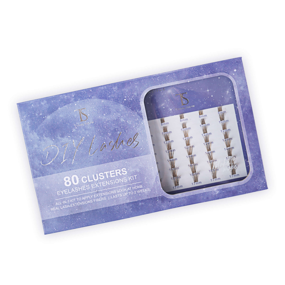 DIY Your Lashes Extensions At Home! Makemake Kit (80 Clusters)
