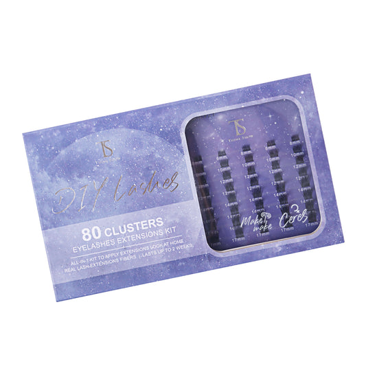 DIY Your Lashes Extensions At Home! Ceres & Makemake MIX Kit (80 Clusters)