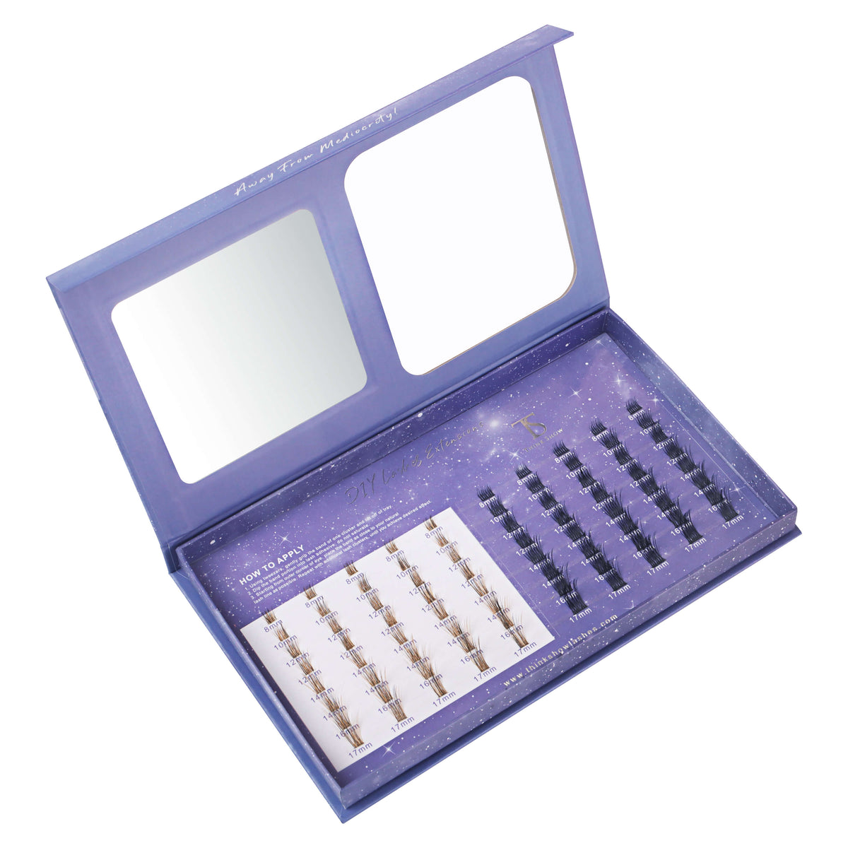 DIY Your Lashes Extensions At Home! Ceres & Makemake MIX Kit (80 Clusters)